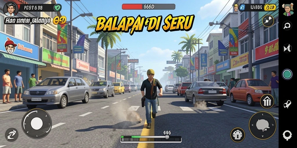 Screenshot utama 66D menampilkan aksi balap yang mendebarkan.
