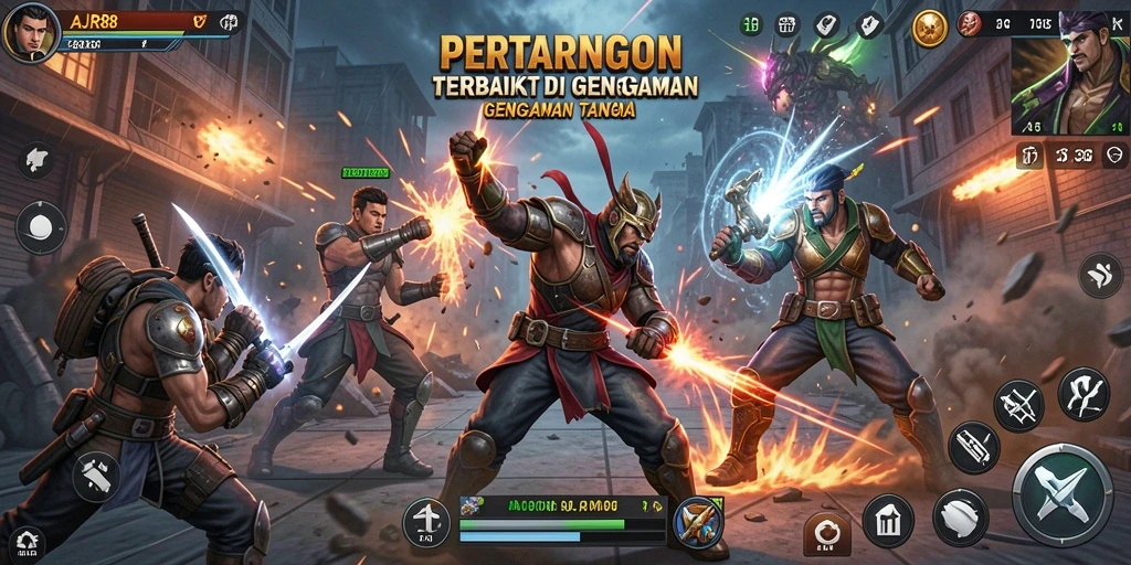 Tampilan seru gameplay AJR88 dengan pertarungan mendebarkan.