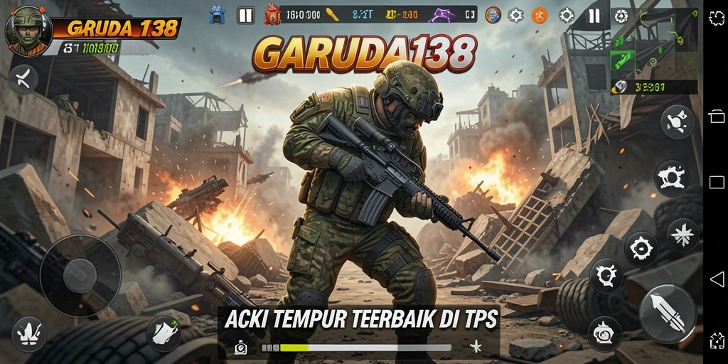 Tangkapan layar GARUDA138 menunjukkan pertempuran seru dalam gameplay TPS.
