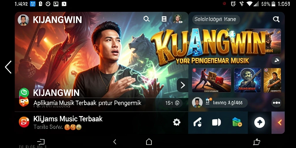 Tangkapan layar KIJANGWIN menampilkan fitur karaoke yang seru.