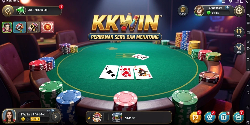 Tampilan gameplay Poker yang seru di KKWIN.