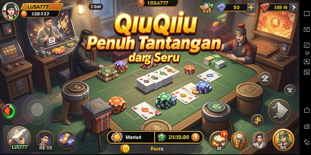 Tangkapan layar permainan QiuQiu yang seru dan penuh strategi.