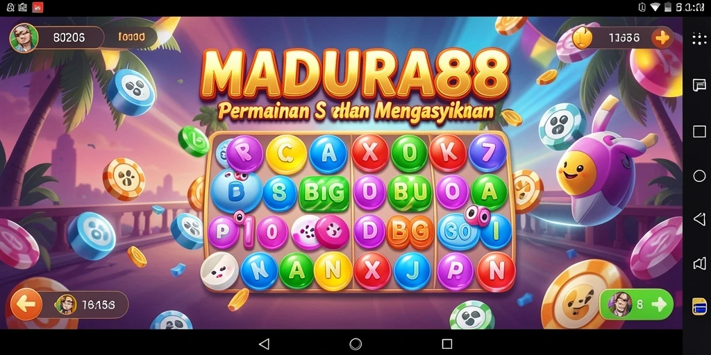 Tampilan gameplay seru dalam aplikasi Bingo MADURA88.