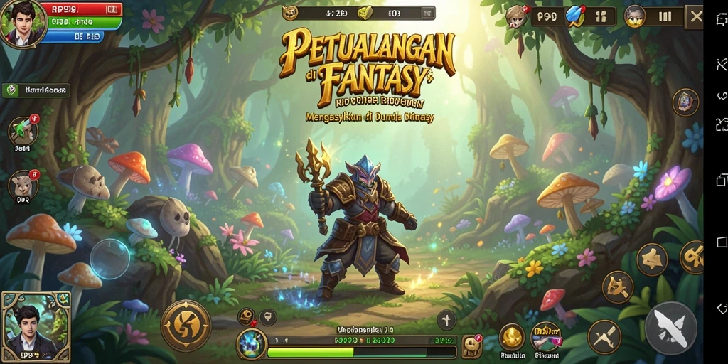 Screenshot menunjukkan aksi petualangan seru dalam permainan RP99.