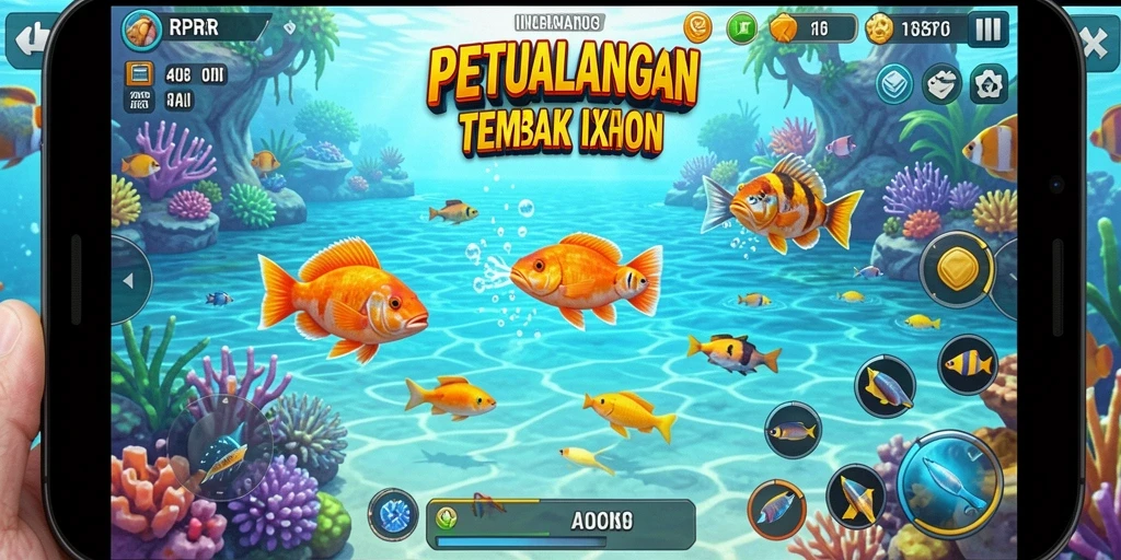 Screenshot RPRR menampilkan gameplay seru Tembak Ikan.