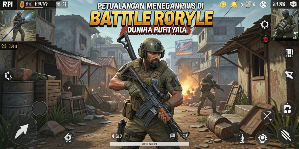 Tampilan gameplay RPVIP8 yang menegangkan di arena Battle Royale.