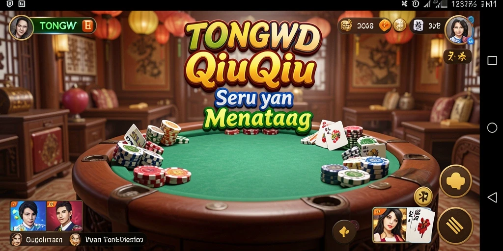 Tampilan gameplay menarik di TONGWD dengan suasana QiuQiu.