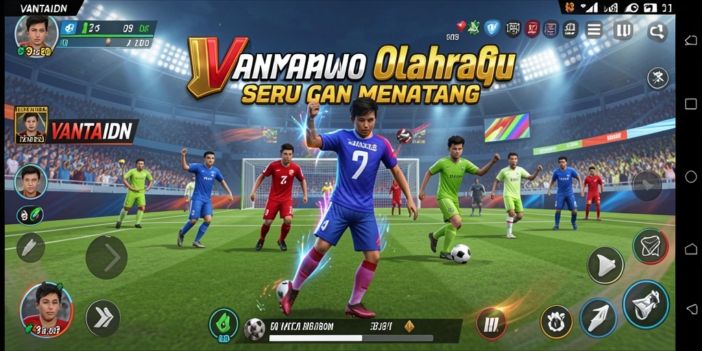 Screenshot utama VANTAIDN menampilkan gameplay seru dalam olahraga.