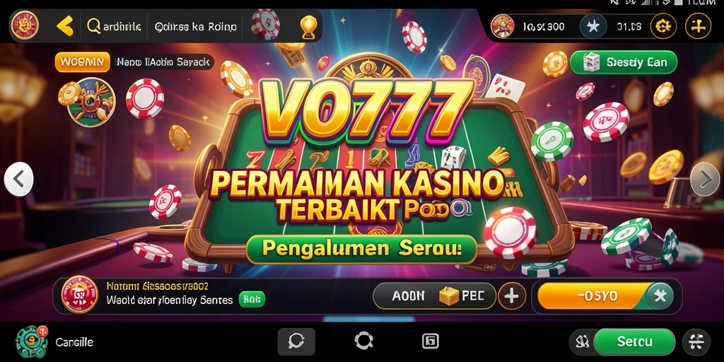 Tampilan gameplay seru di VO777 dengan berbagai pilihan permainan Kasino.